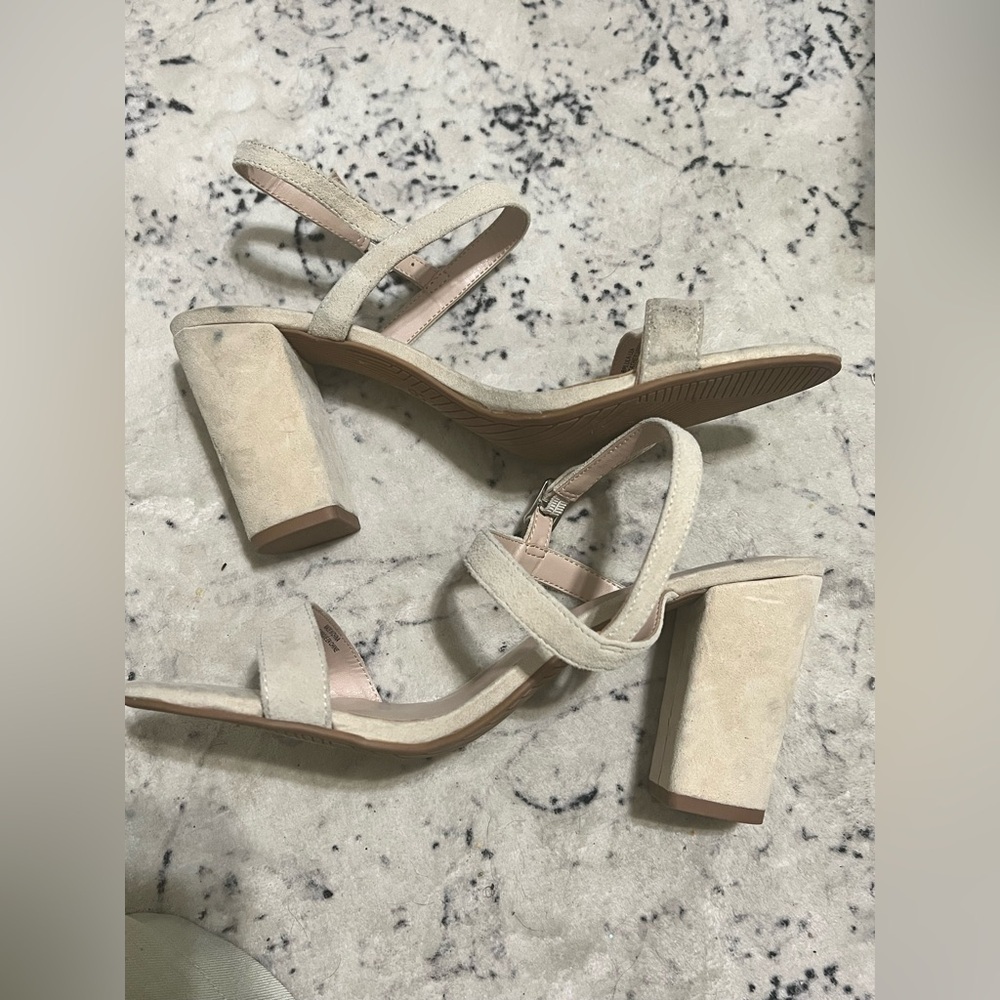 NEW women’s BP. Lula Block Slingback Sandal Suede Open Toe Ankle Strap 9.5 - Picture 5 of 5